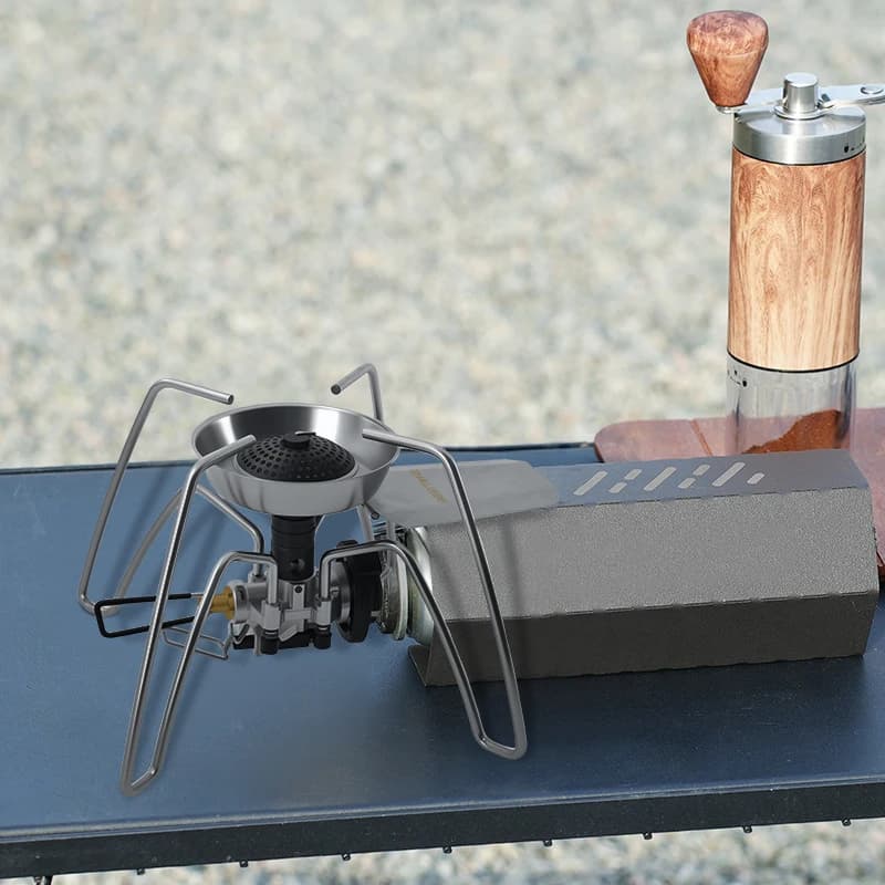 WESTTUNE التخييم العنكبوت موقد في الهواء الطلق للطي بطاقة موقد المحمولة يندبروف موقد غاز أدوات المائدة التخييم للمشي نزهة شواء - 6