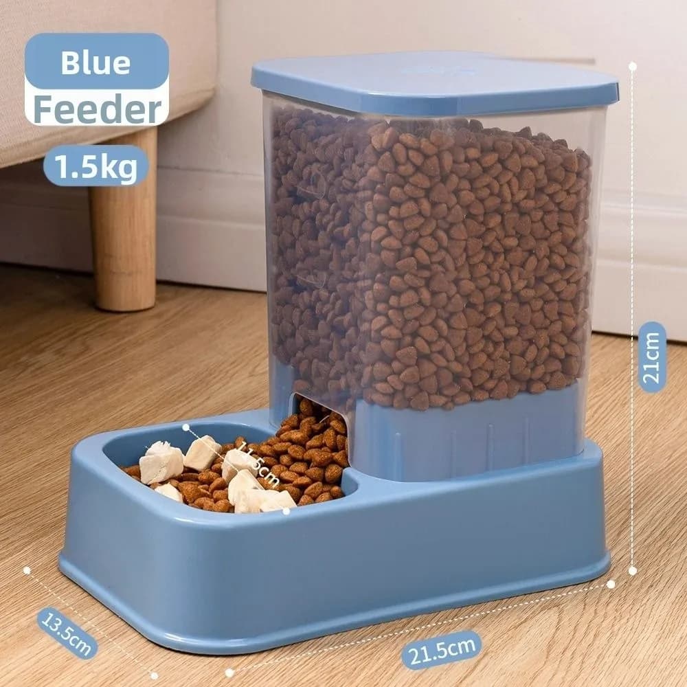 1.2L/1.5L Pet Automatic Feeder Plastic Large Capacity Cat Dog Water Dispenser Feeder Set 3 Colors 2 Styles - 2