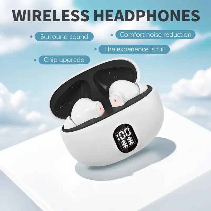 S510 Bluetooth  Wireless Touch Control Headphones HiFI Stereo Waterproof Earphone TWS Sports LED Display Headset with Microphone