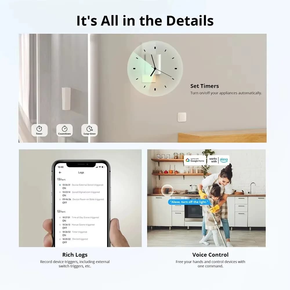 SONOFF MINI R4 Matter MINIR4M Matter Relay Sonoff Mini R4 Extreme Wifi Smart Switch Matter with Alexa Google Home Homekit - 6