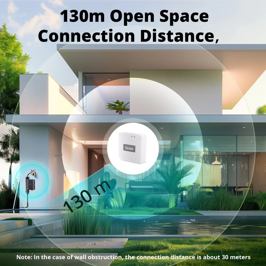 صمام مياه ذكي SONOFF SWV Zigbee 3.0 مقاوم للماء IP55 متحكم في الرشاشات للري المنزلي الذاتي متوافق مع eWeLink وAlexa وGoogle - 5