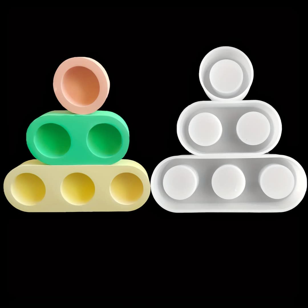 Gypsum Candle Holder Shape Silicone Mold Epoxy Resin DIY Polymer Clay Concrete Tool Room Table Jewelry Making Mould - 3