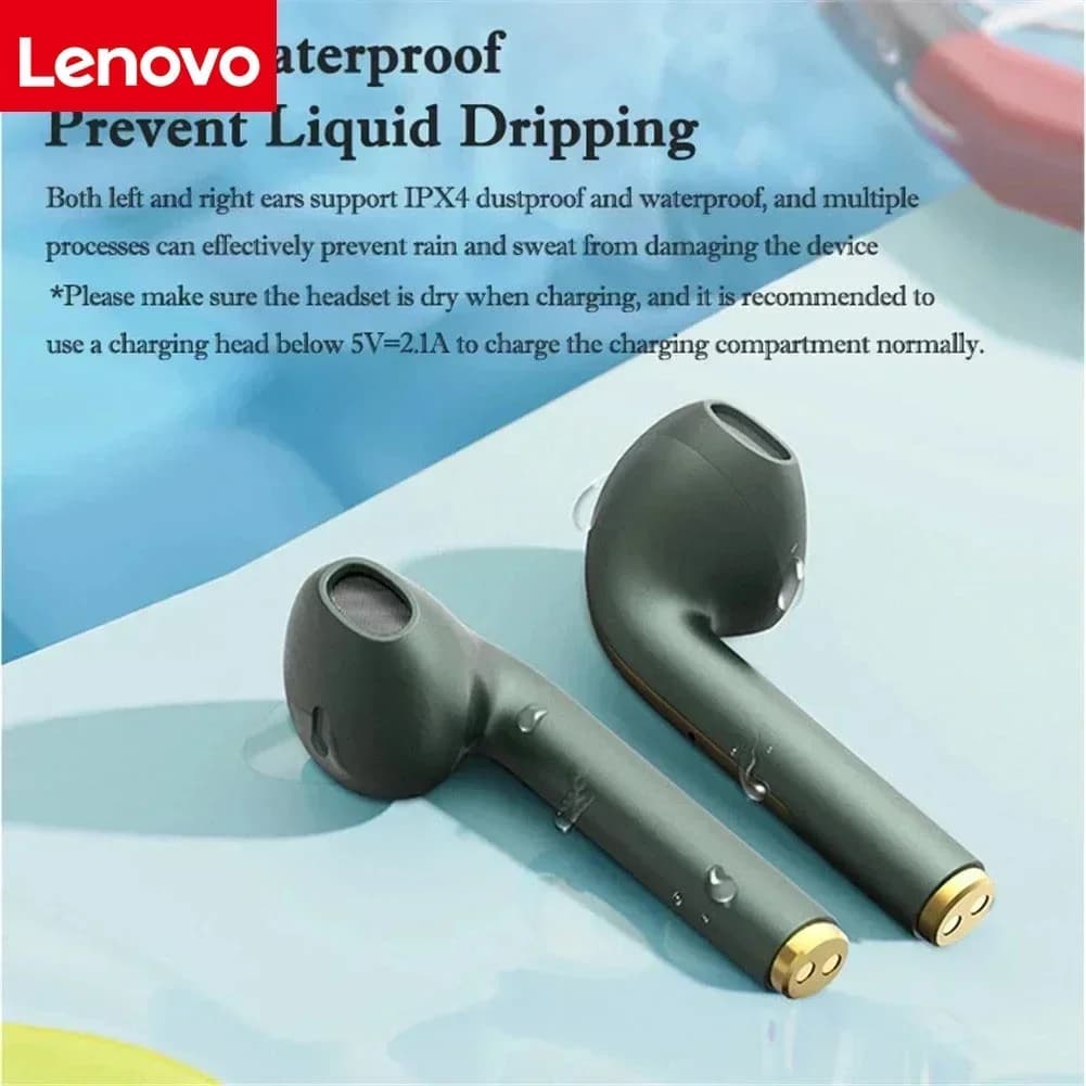 سماعات أذن لاسلكية أصلية Lenovo J18 بلوتوث سماعات رياضية ستيريو مقاومة للماء مع ميكروفون - 5