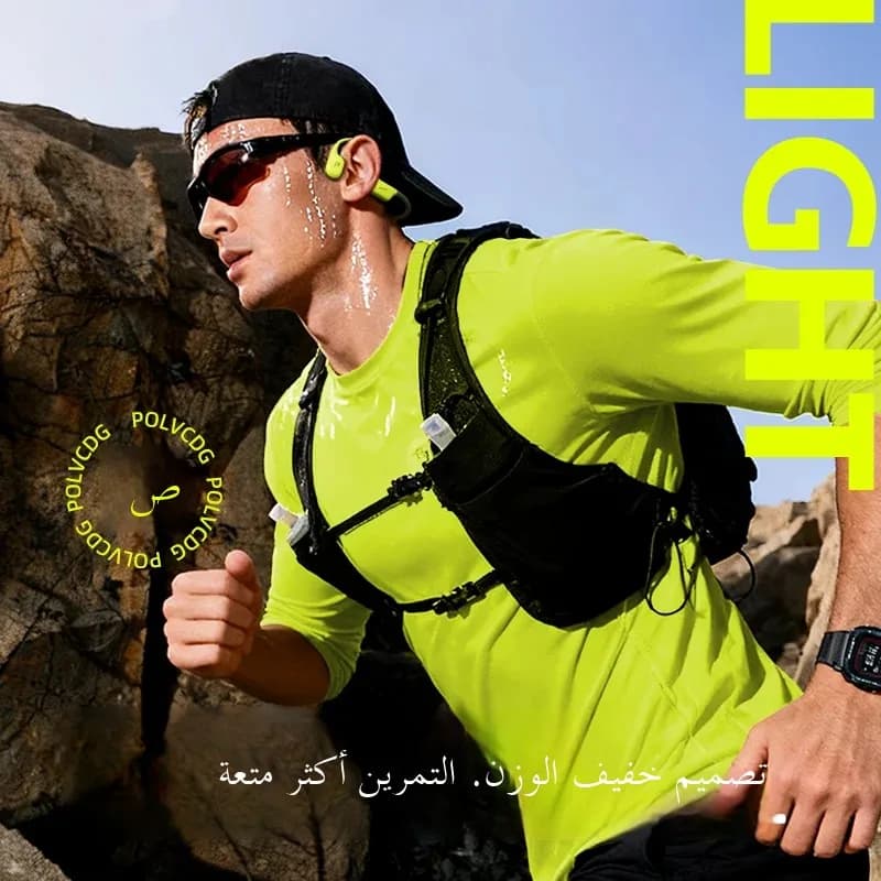 سماعات أذن للسباحة بنقل العظام POLVCDG x34 رأس سيليكون ذاكرة 32 جيجابايت مقاومة للماء IPX8 سماعات أذن لتسلق الرياضة 26 جرام - 3