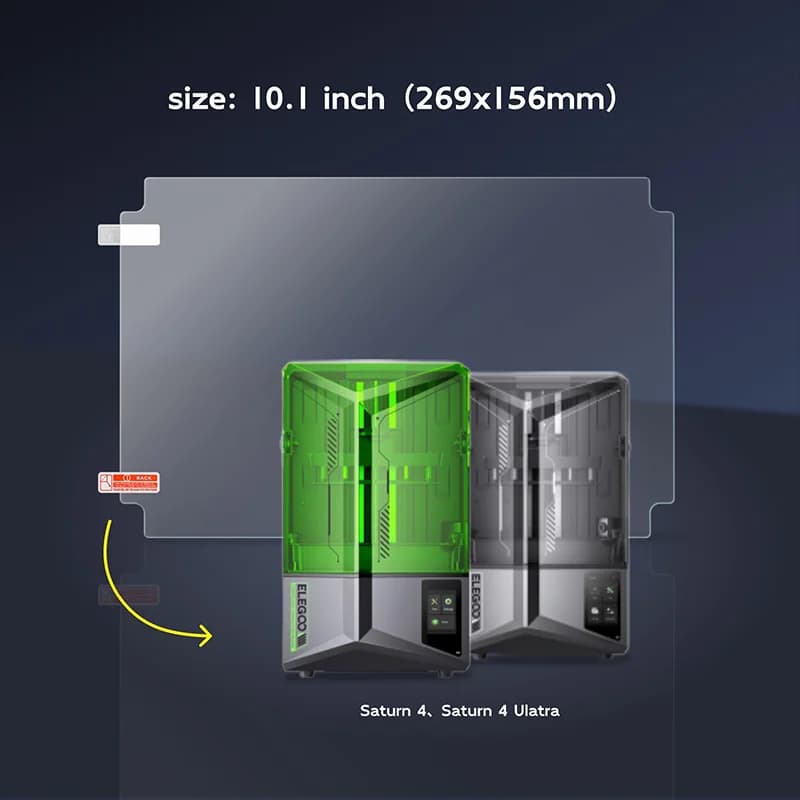 Elegoo Saturn 3 Ultra/4/4 Ultra Protective Film 3D Printer for 12K 3Pcs 10.1 Inch 269x156mm LCD Protector Parts Accessories - 2