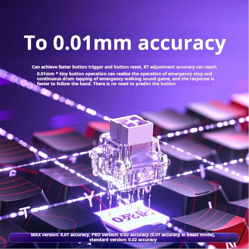 AULA WiN 60 لوحة مفاتيح ميكانيكية محورية مغناطيسية RT مع اتصال سلكي للألعاب، مفك ويب، معدل استجابة 8K - 3