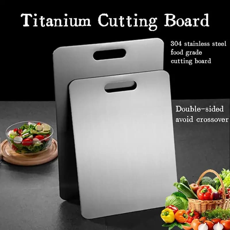 Stainless Steel Thickened Cutting Board Antibacterial Mildew-proof Kneading Dough Board Kitchen Fruit vegetable Cutting Board - 3