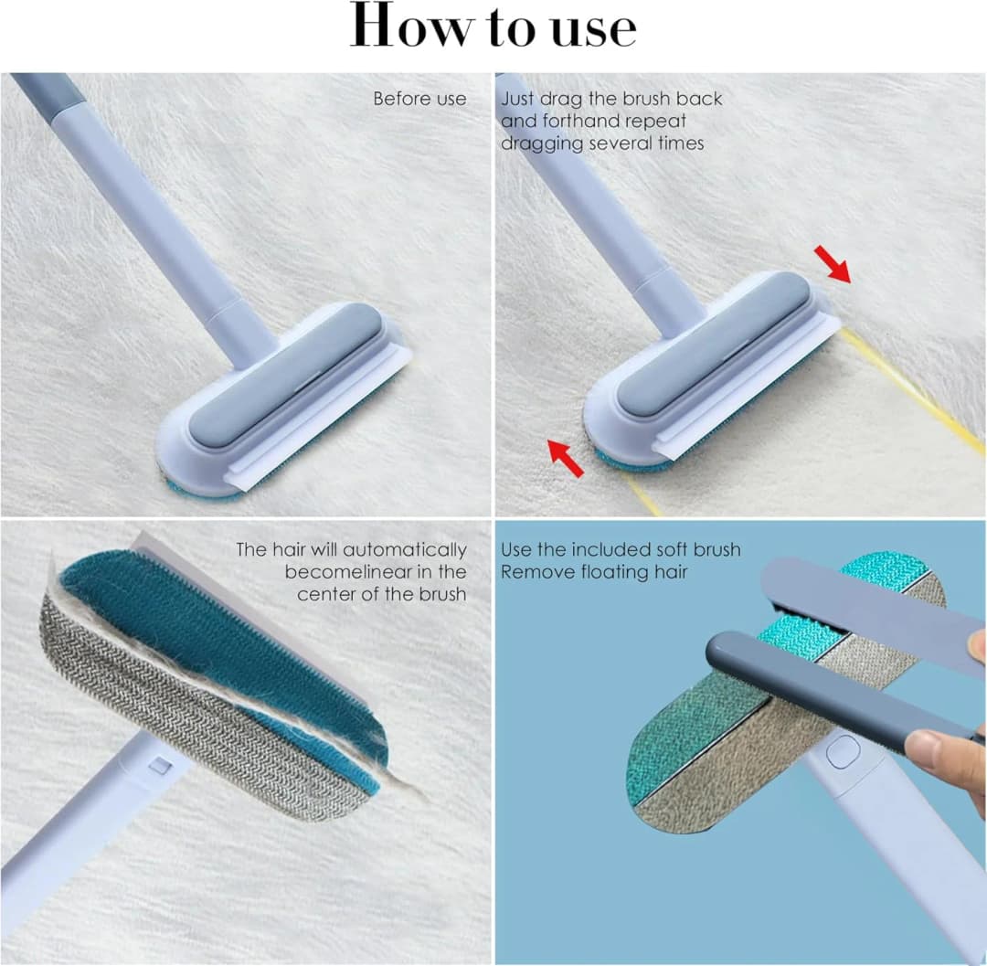 Multi-function Lint Cleaner Pet Cat Hair Remover Brush Manual Lint Cat Dog Hair Cleaning Tools Pet Supplies Household Washable - 6