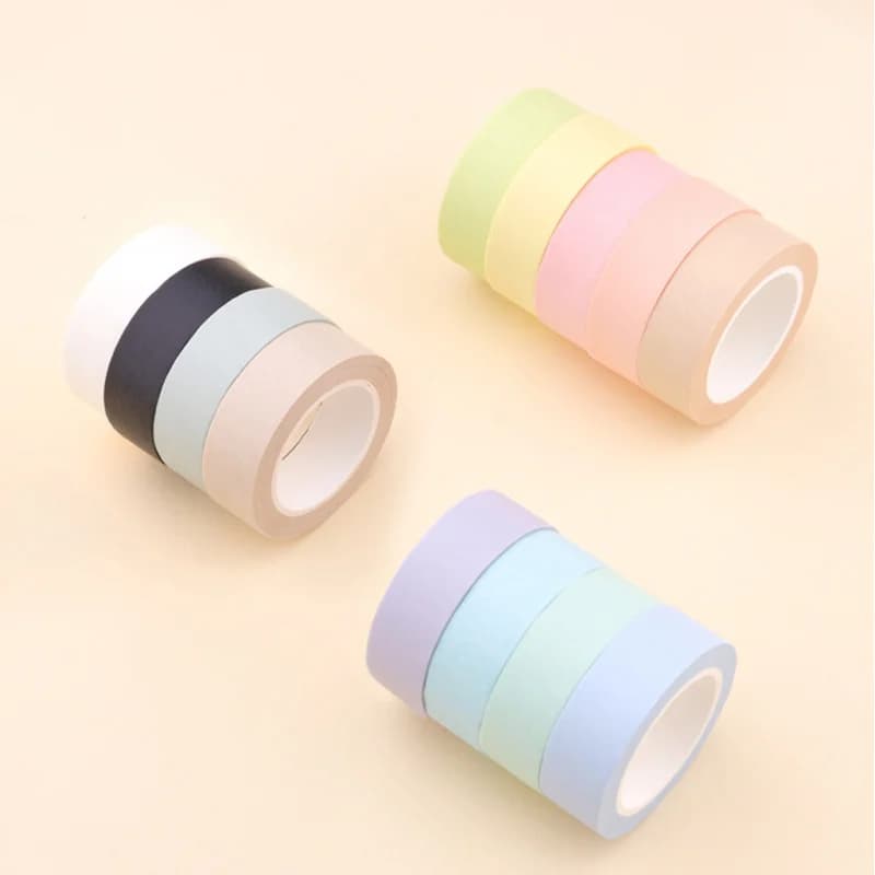 10M Colorful Black Style Washi Tape Adhesive DIY Can Be Written Scrapbooking Sticker Label Masking Tape  School Office Supplie