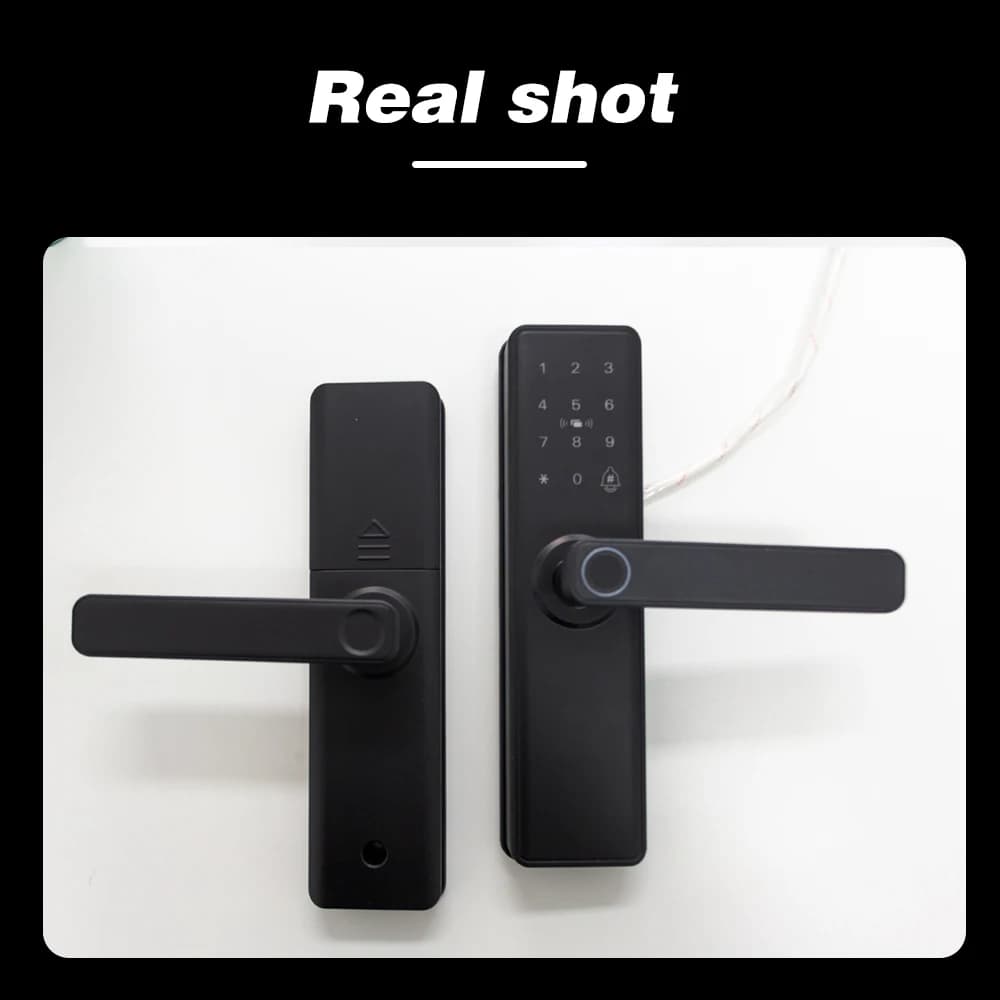 Smart Intelligent External Door Lock Bluetooth-compatible Tuya APP For Wooden Door Lock Digital Electronic Fingerprint - 3
