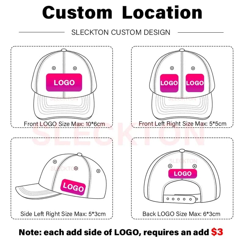 SLECKTON Custom Logo Retro Baseball Cap for Men and Women DIY Design Letter Embroidery Hat Customize Cap Graphic Print Wholesale - 3