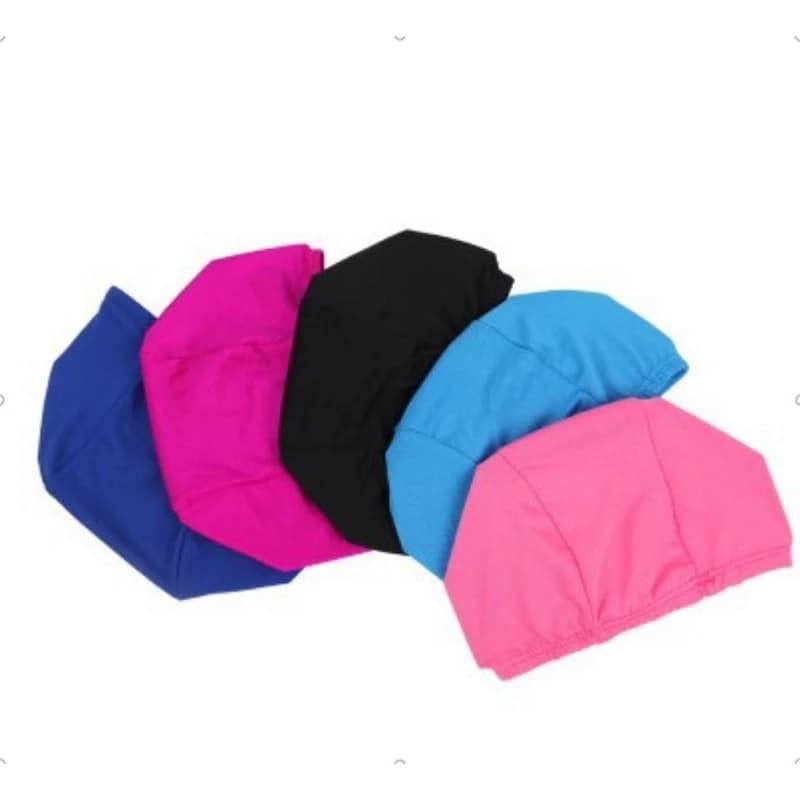 1 قطعة الرجال النساء الأطفال بلون رياضي سامسونج قبعات الاستحمام حماية آذان الشعر الطويل أدوات السباحة - 3