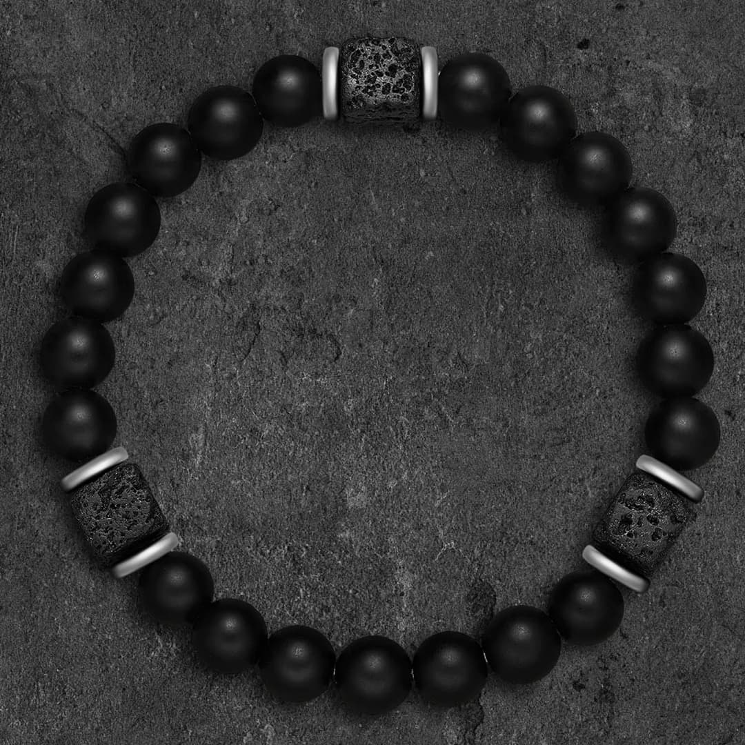 1pc New Magnetic Bracelets Men Nature Stone Bead Couple Bracelets for Women Health Care Help Weight Loss Jewelry2 Colors - 3