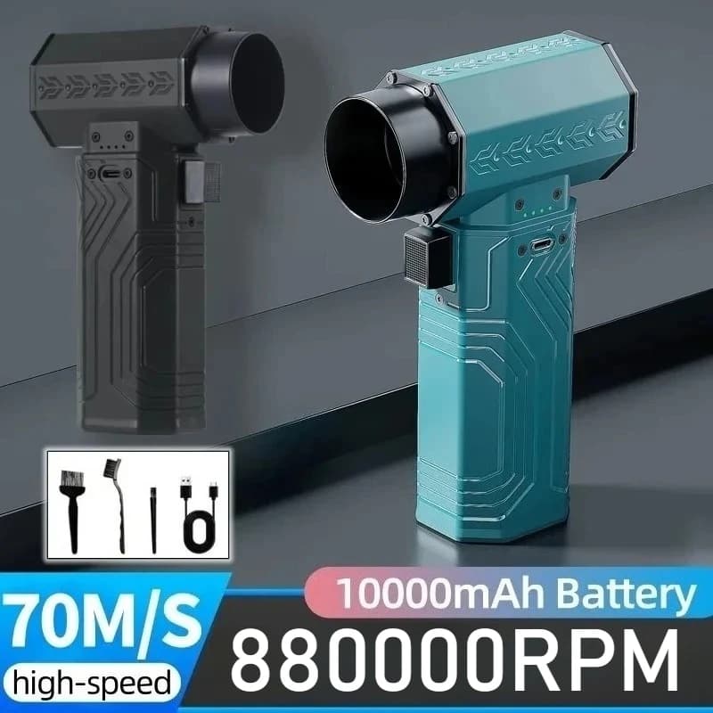 880000RPM Turbo Fan Jet Powerful Air Blower 10000mAh 600g Thrust 70m/s Wind Brushless Duster, vacuum leaf Removal Dryer for car - 3