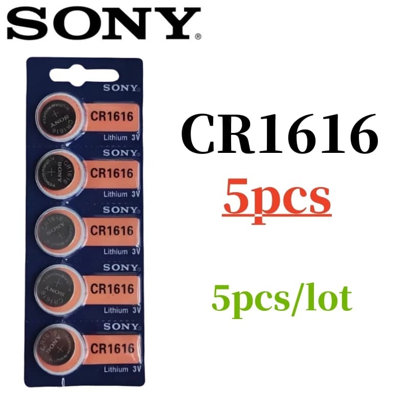 5 قطع بطارية Sony CR1616 أصلية، CR 1616، للساعات والألعاب، بطارية ليثيوم