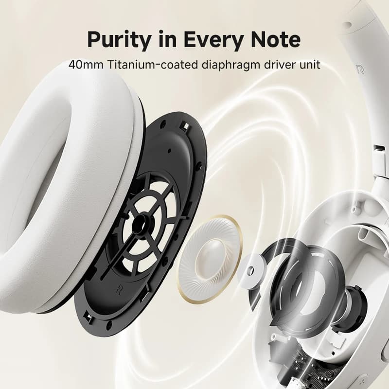 سماعات رأس لاسلكية Edifier W800BT SE، سماعات بلوتوث، سماعات أذن فوق الأذن، بلوتوث 5.4، وضع الألعاب، عمر بطارية 45 ساعة مع ميكروفون - 4