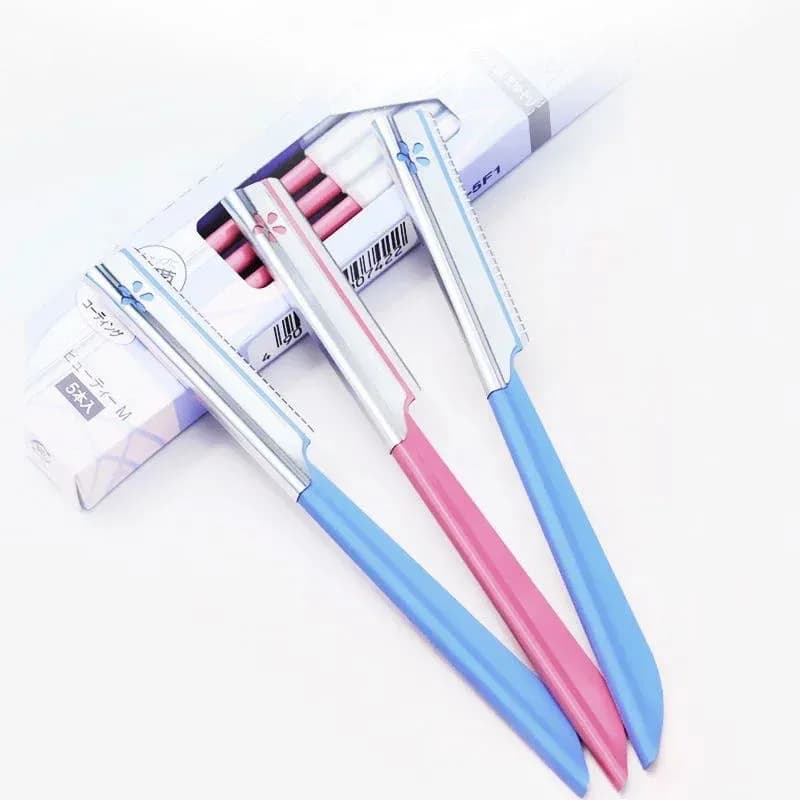 5pc Eyebrow Epilator Sets for Women Makeup Beauty Eyebrows Hair Removal Styling Tool Steel Blade Facial Razor Trimmer - 3