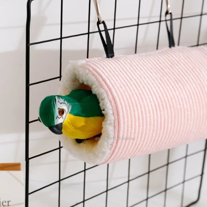 Hamster Tunnel Hammock for Small Animals Warm Squirrel Hedgehog Rabbit Chinchilla Bed Cage Plush House Nest Hamster Accessories - 2