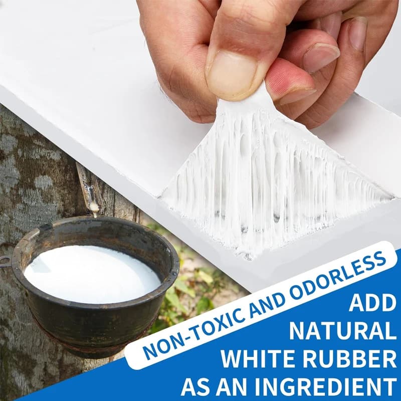 16.4ft RV شريط تسرب الأبيض مقاوم للماء الأشعة فوق البنفسجية و مانعة لتسرب الماء تسقيف الشريط ل RV إصلاح نافذة قارب ختم تسريبات سقف التخييم - 2