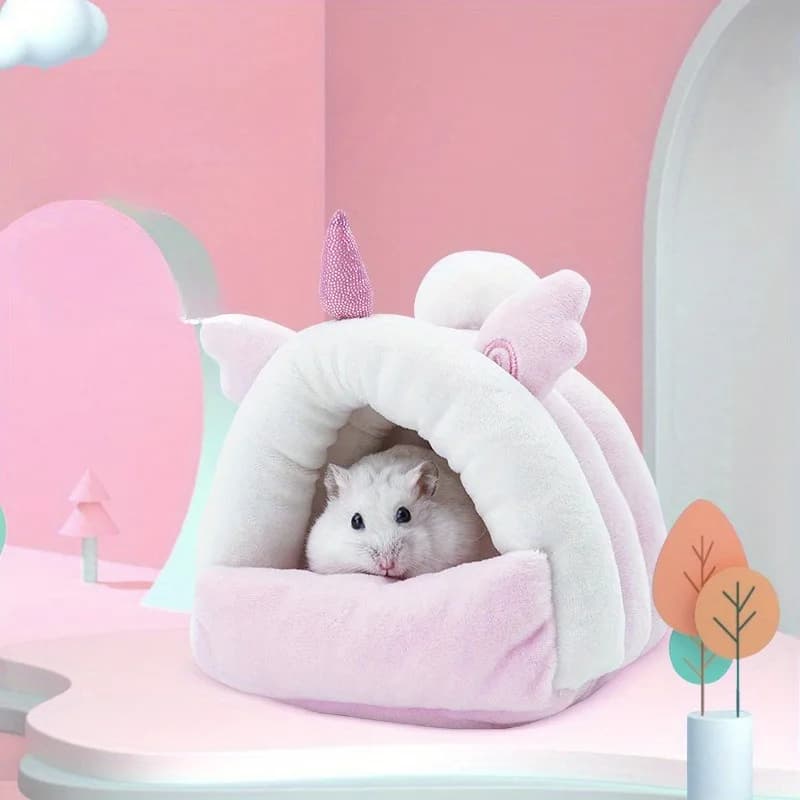 Hamster Nesting House Golden Bear Sleeping Bag Cotton Nest and Sleeping Bag Keep Hamster Warm and Cozy - 2