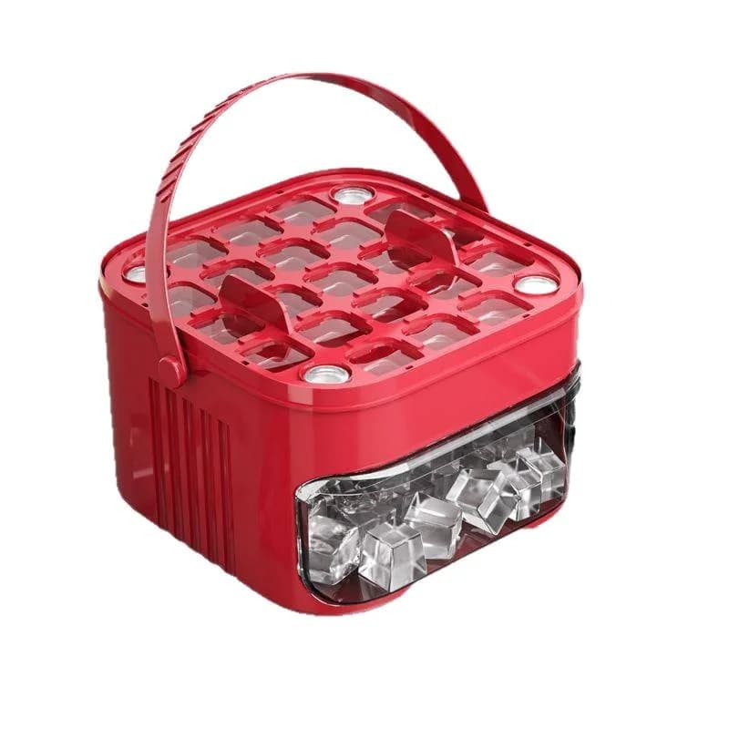 Press Ice Tray Ice Cube Mold Ice Box Ice Making Tool Large Capacity Ice Storage Ice Maker - 4