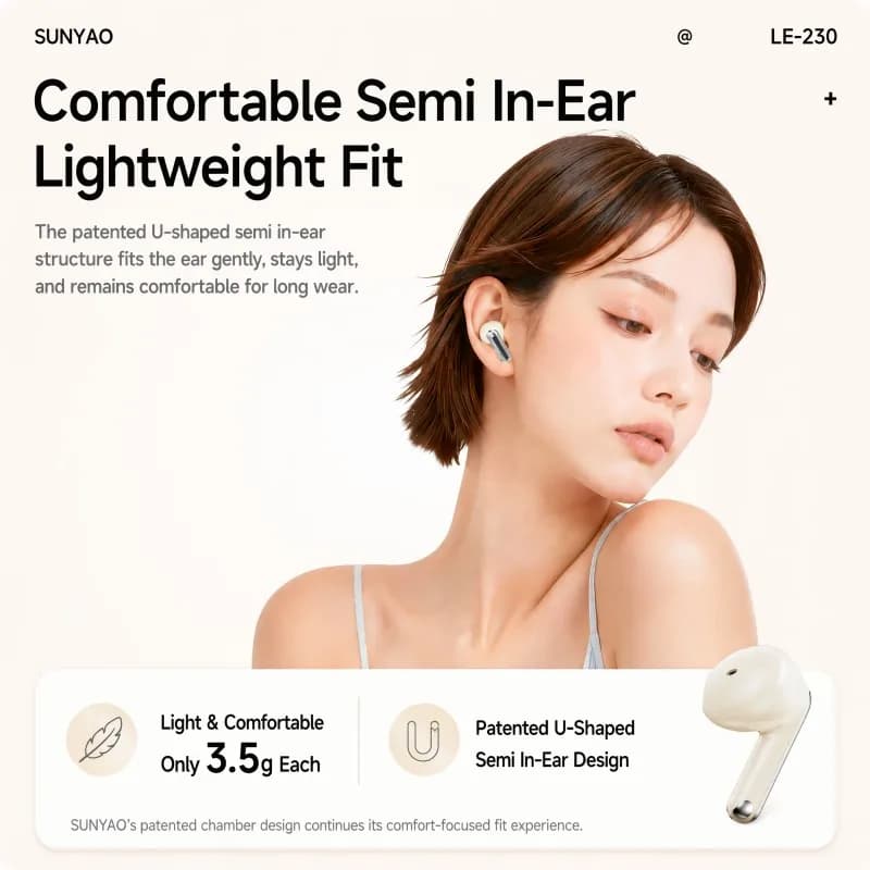 Original Lenovo LE230 New Bluetooth Earphones Wireless Headset TWS Touch Control Earbuds Hifi Headphone Waterproof Mic Earbuds - 5