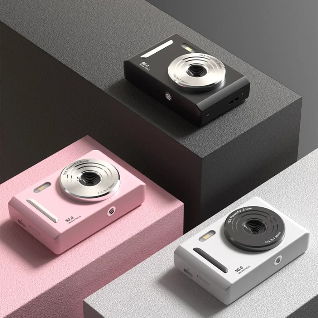 كاميرا رقمية 4K، فلاش مزدوج، 50 مليون بكسل HD، CCD كلاسيكية، محمولة، تركيز تلقائي - 2