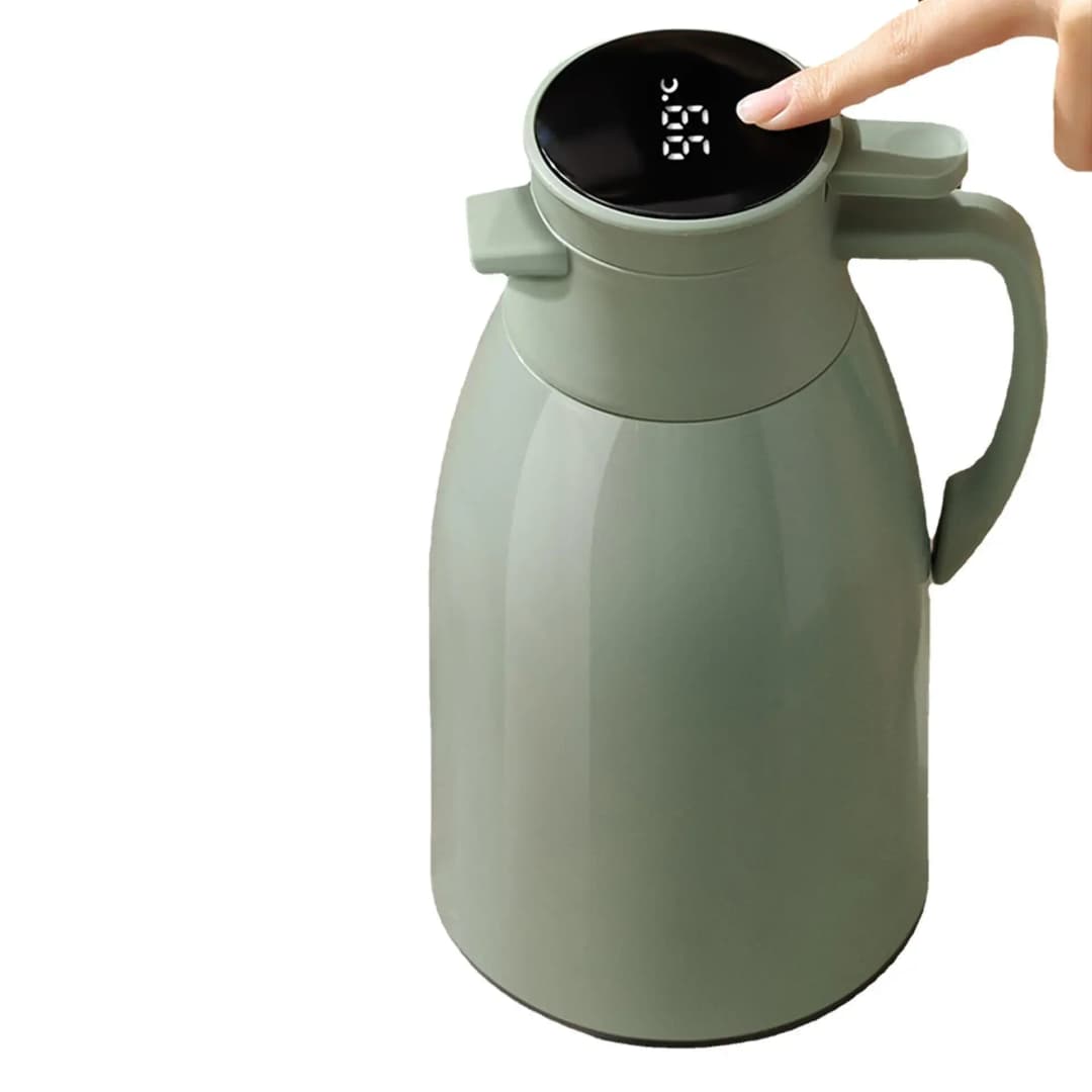 Kitchen Thermal Kettle Household Digital Display Coffee,1/1.3/2L Thermos Glass Liner Vacuum Flasks Large Capacity Water Bottle - 5