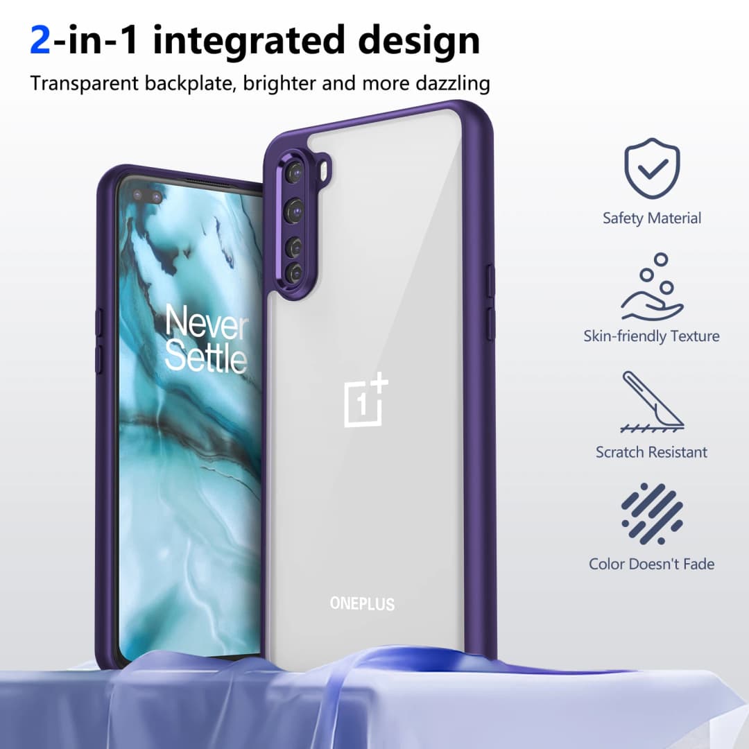 Oneplus Nord AC2001 AC2003 Case Shockproof Silicone Bumper Air Cushion Clear Matte Back Cover Hard Phone Case for One Plus Nord - 5