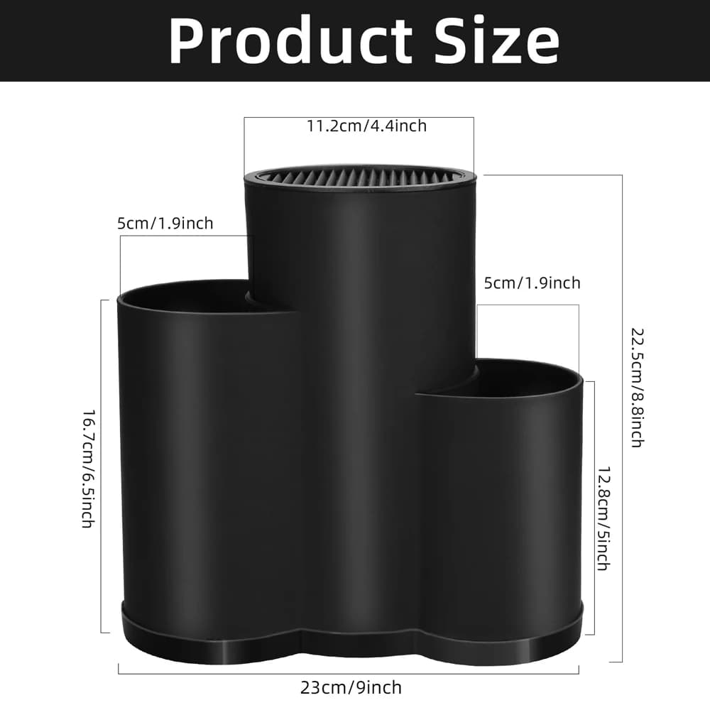 Knife holder Multi-Function Utensil stand Knife Block PP Flatware Drainer Storage Box Spoon Fork Kitchen Organizer Rack - 6