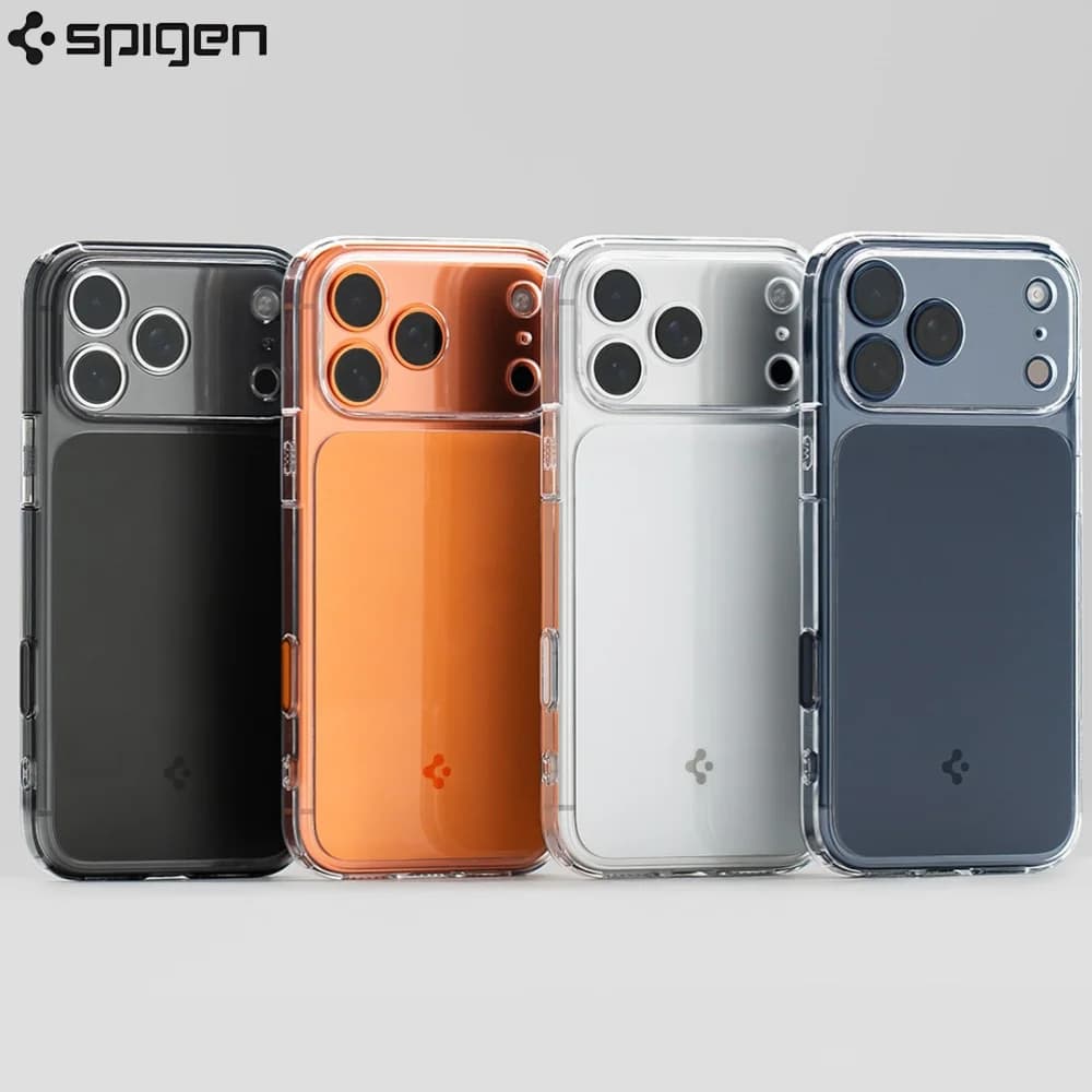 غطاء Spigen MagFit المغناطيسي لهواتف iPhone 17 و18 Pro Max و17Pro - تصميم هجين، ظهر شفاف، مقاوم للصدمات