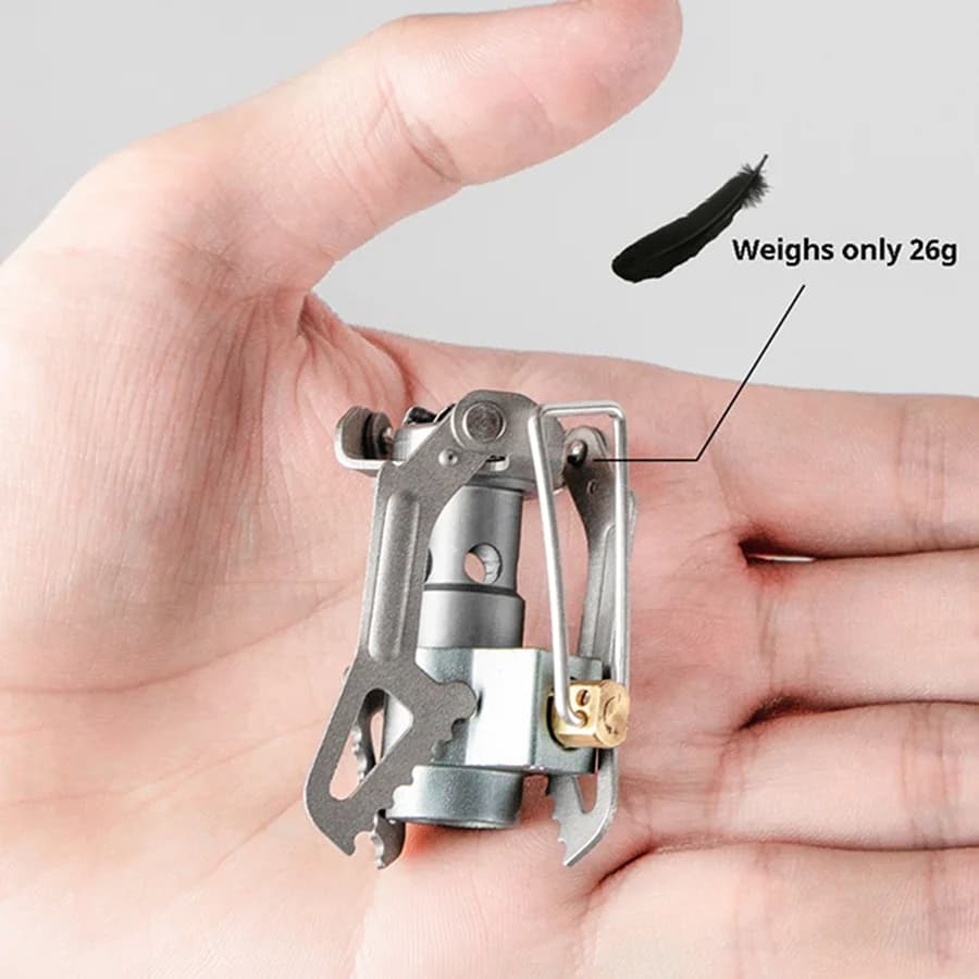 BRS Outdoor Gas Stove Camping Gas Burner Portable Mini Titanium Stove Survival Furnace Pocket Picnic Gas Cooker Brs-3000t - 2