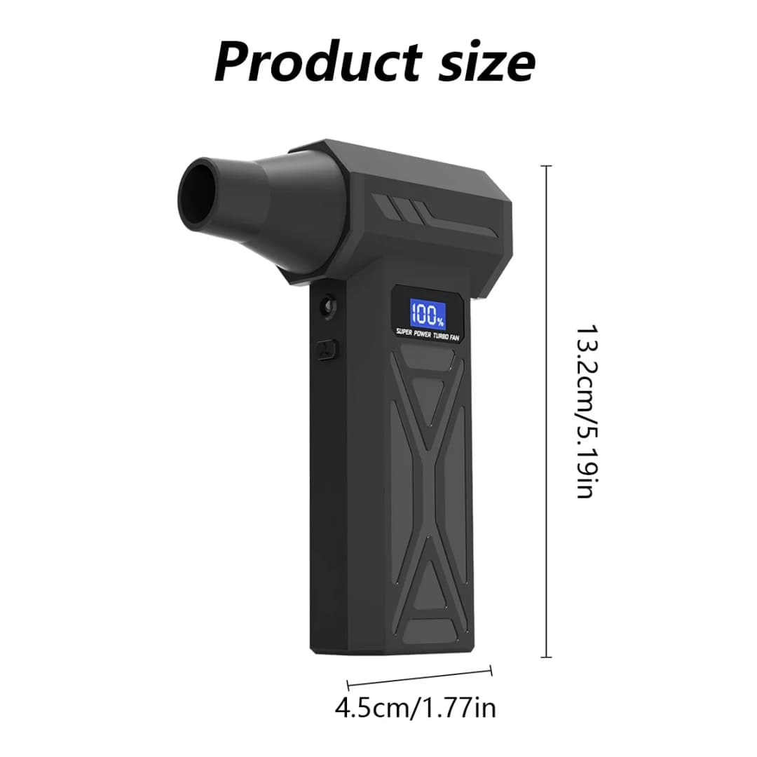 منفاخ هواء جديد P70 110000 دورة في الدقيقة، 4 سرعات قابلة للتعديل، منفاخ توربيني مع إضاءة LED وشاشة بطارية، منفاخ هواء مضغوط لاسلكي - 2