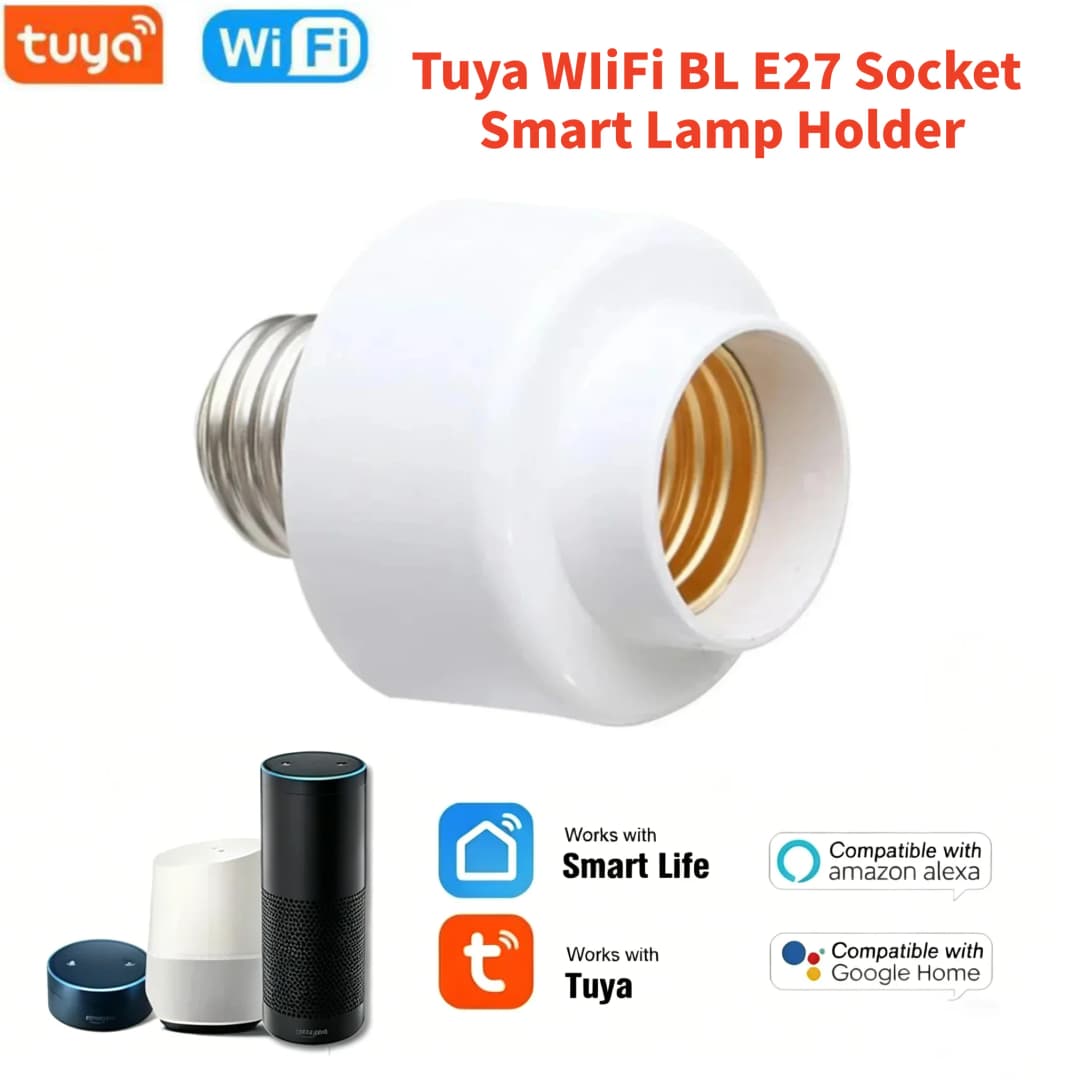 مقبس Tuya واي فاي BL E27 حامل مصباح ذكي قاعدة محول مصابيح المطبخ غرفة النوم مفتاح إضاءة تحكم صوتي أليكسا جوجل هوم