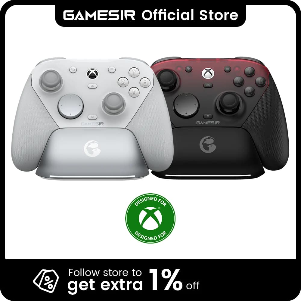 GameSir G7 Pro Xbox Series X|S Controller - TMR Sticks, Hall Effect Triggers, 1000Hz Polling, 6-Axis Gyro, Charging Station