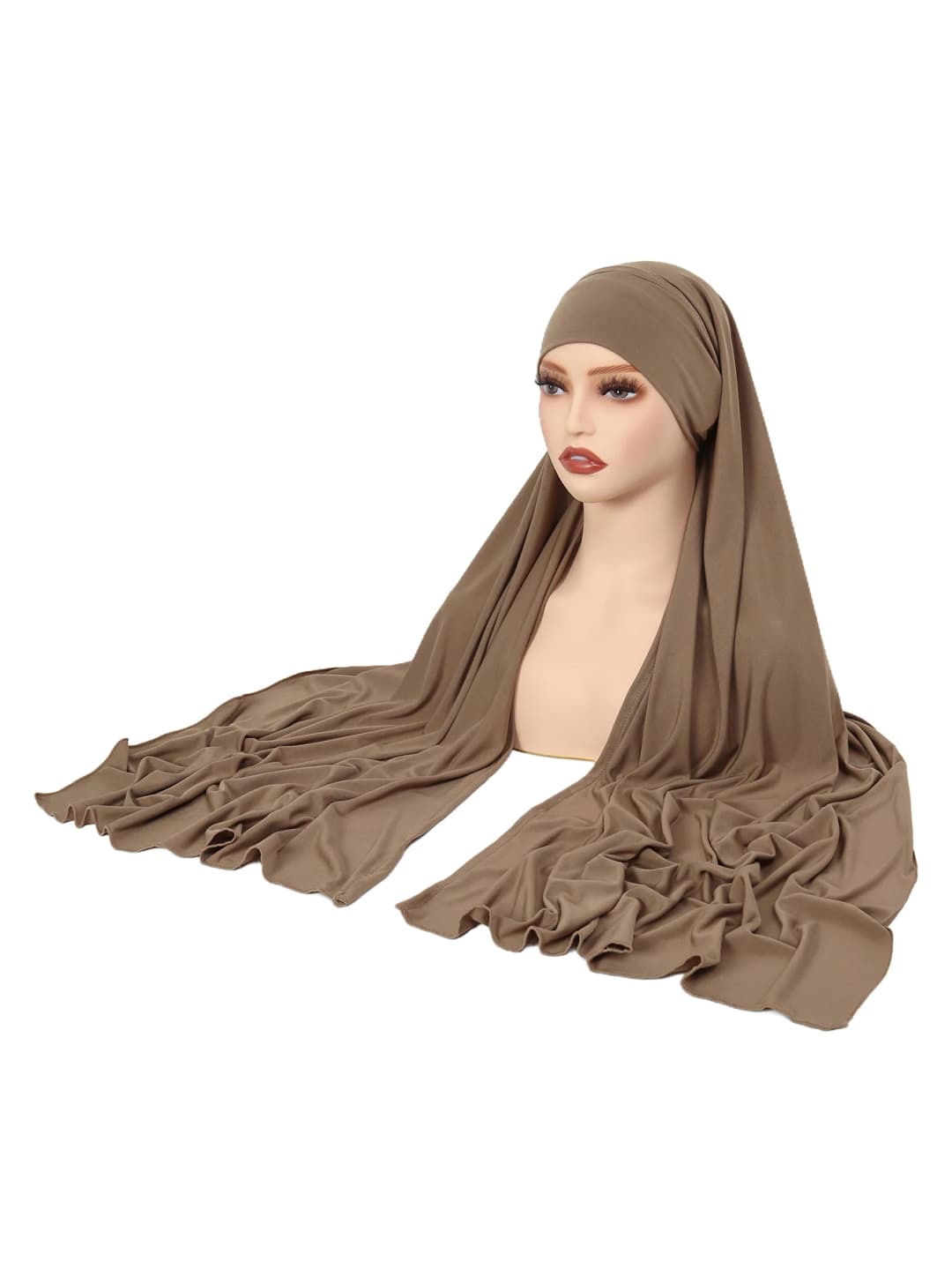 كريستال القنب حجاب المرأة لون الصلبة المسلمات العمامة لينة مرونة الحجاب الشرق الأوسط رئيس التفاف وشاح الرأس - 6