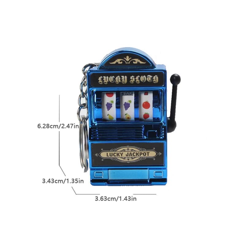 لعبة تخفيف التوتر سلسلة مفاتيح للأطفال، محمولة محظوظ جاك بوت، فتحة آلة فاكهة كلاسيكية، مرح وإبداعية سلسلة مفاتيح سيارة، هدية مجوهرات - 6