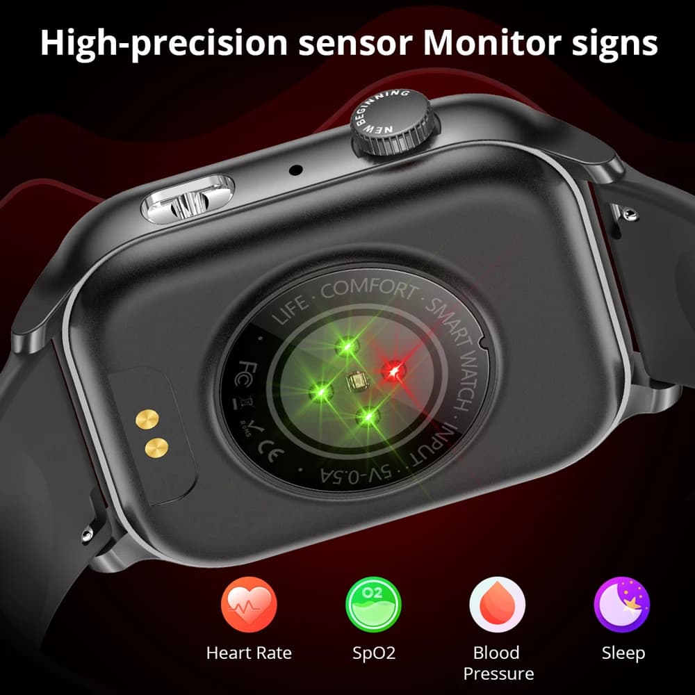 ساعة كولمي بي78 الذكية 2024 بشاشة 1.95 بوصة إتش دي أموليد مع كشاف ومكالمات صوتية وأكثر من 100 وضع رياضي ومراقبة صحية للرجال والنساء - 4