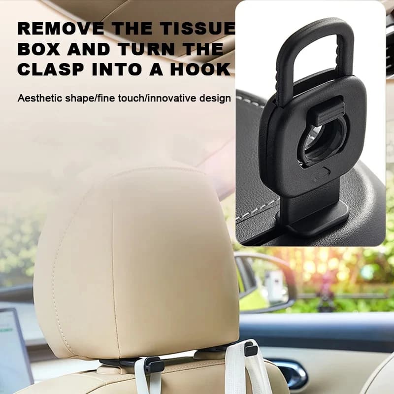 Leather Car Tissue Box Phone Number Label Center Console Armrest Napkin Box Sun Visor Tissue Box Backseat Tissue Case Fix Strap - 4