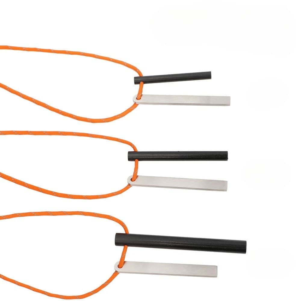 Outdoor Magnesium Rod Fire Starter with Scraper, Windproof Lighter Ignition Essential Survival Gear for Travel,Camping Emergency - 2