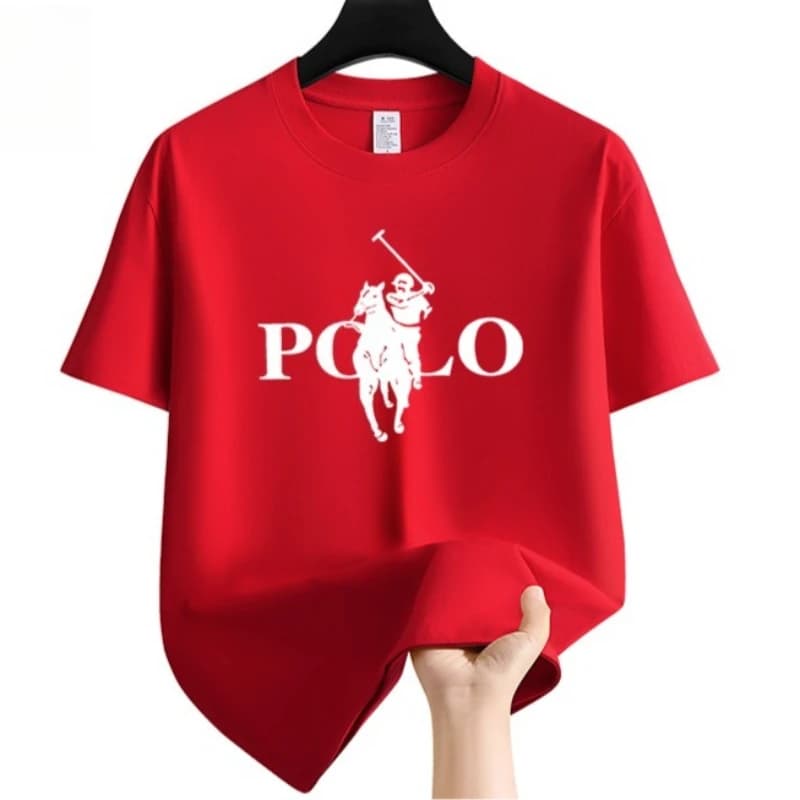 Men's Summer Fashion Brand Clothing  Casual Business Shorts  Loose Sleeve Versatile Round Neck T-Shirt  Breathable T-Shirt - 4