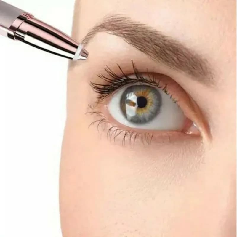 مشذب حواجب كهربائي مشذب شعر حواجب الوجه الكهربائي صغير محمول شفرة إزالة شعر الجسم للنساء قابلة لإعادة الشحن - 2