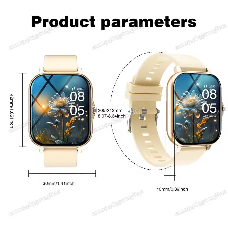 ساعة ذكية بشاشة HD 2.01 بوصة، مكالمات بلوتوث، تنبيهات الرسائل، وضع الرياضة، مناسبة للرجال والنساء، هدية مثالية - 6
