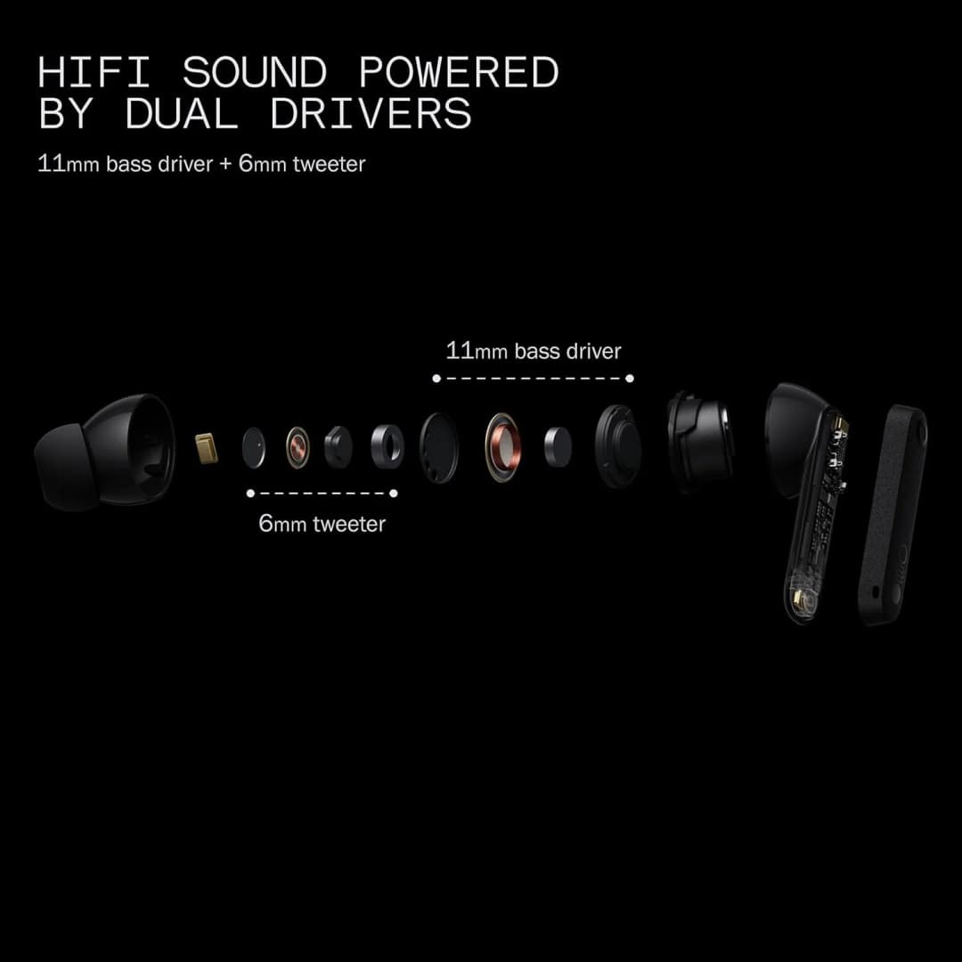 CMF by NOTHING Buds Pro 2 Wireless Bluetooth Earbuds 50dB Hybrid ANC Smart Knob Control HiFi Sound IP55 Waterproof Outdoor G - 5