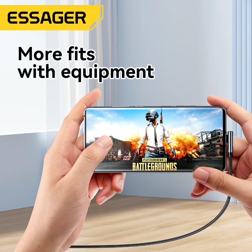 Essager 240W USB Type C Cable 90 Degree Angle PD Fast Charging Charger Wire for iPad MacBook pro Xiaomi Samsung Huawei - 6