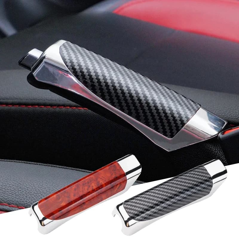 Car Hand Brake Cover Handbrake Interior Accessories Grips Protection Cover Carbon Fiber Parking Brake Decoration Shell