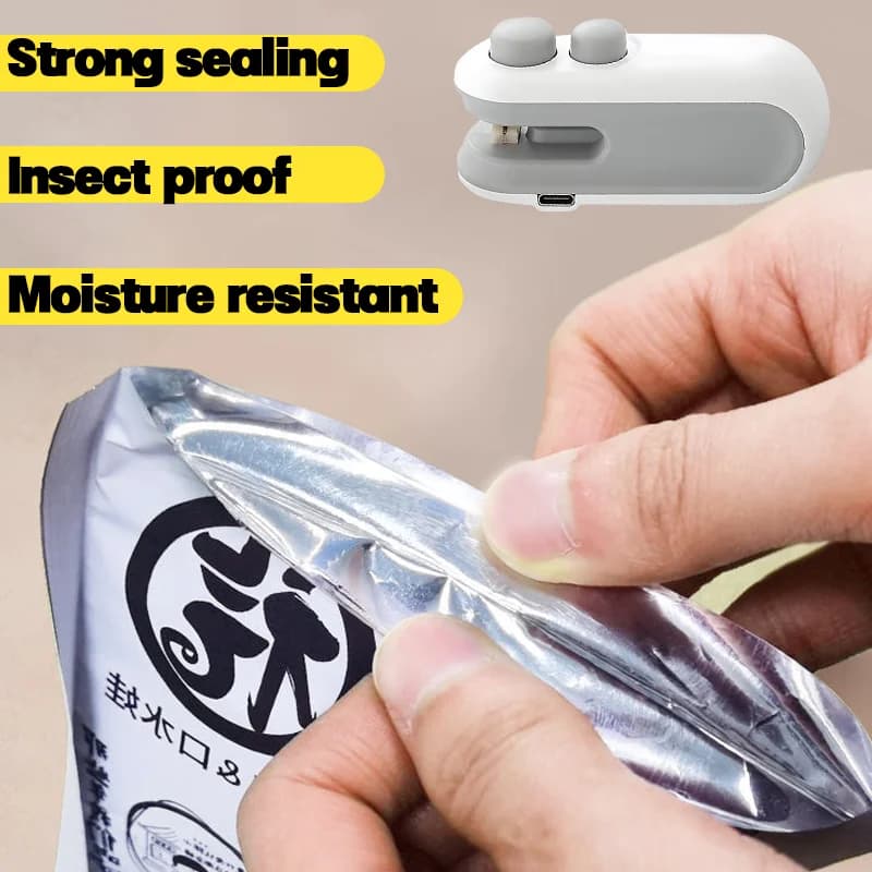 Electric Mini Heat Bag Sealing Machine Package Sealer Bags 2in1 Plastic Bag Sealing Machine Handheld Plastic Bag Heat Sealer - 3
