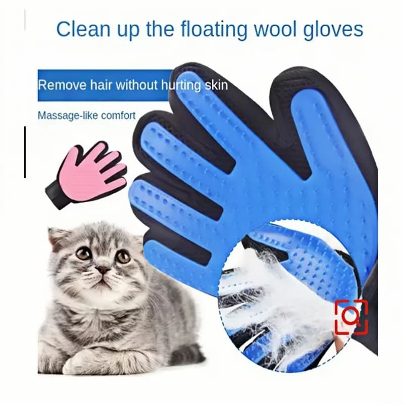 Pet Hair Glove Comb Pet Dog Cat Grooming Cleaning Glove Deshedding Hair remover Massage Brush Animal Supplies Cat Accessoies - 2