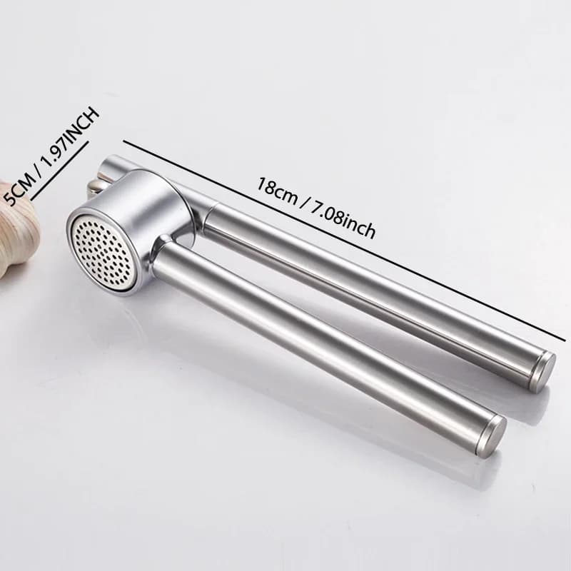 Garlic Press Mincer Stainless Steel Garlic Crusher for Kitchen, Detachable, Extended Edition 7inch, Rust Proof, Kitchen Gadgets - 3