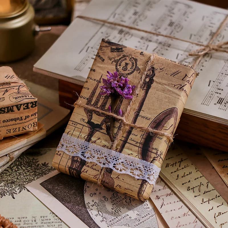 30 قطعة/الحزمة خمر مادة كبيرة الحجم ورقة الزخرفية سكرابوكينغ ألبوم اليوميات ورق خلفية لتقوم بها بنفسك لوازم مجلة غير المرغوب فيه - 4